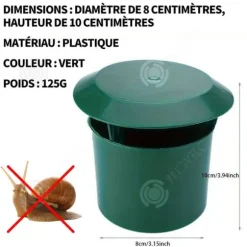 INN Snigelfälla 8x10cm 2 stycken Snäckfångare i plast Ölsnäckfälla för att fånga sniglar och masksniglar