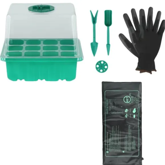 Inomhusväxthus för förökning, LED-belysning, värmematta ingår,grön