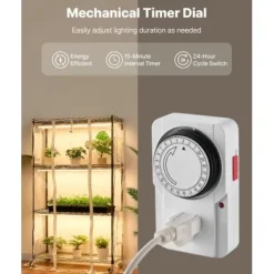 Inomhusväxthus, 4-vånings växtställ med växtlampa, 90x35x150 cm, metall