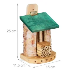 Insekthotell, 25x15x11,5 cm, Grön