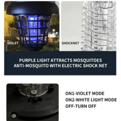 Insektsbekämpande lampa - Killer Lamp - Solenergi - LED-belysning - Pack med 4 - Insektsavvisande
