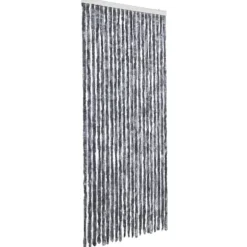 Insektsdraperi silver 90x200 cm chenille