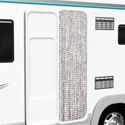 Insektsdraperi taupe och vit 56x185 cm chenille