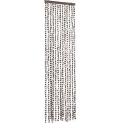 Insektsdraperi taupe och vit 56x185 cm chenille