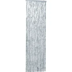Insektsdraperi vit och grå 118x220 cm chenille