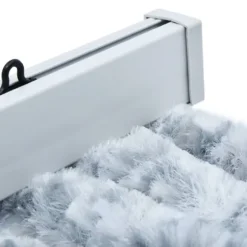 Insektsdraperi vit och grå 118x220 cm chenille