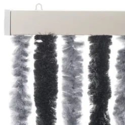 Insektsgardin grå och svart 90x220 cm chenille