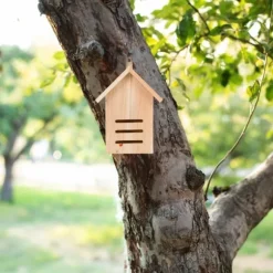 Insektshotell, granträ, 22x17x10 cm, natur