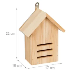 Insektshotell, granträ, 22x17x10 cm, natur