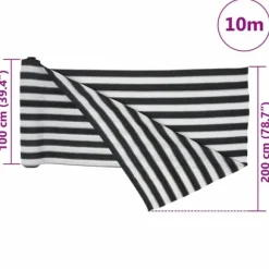Insynsskyddsnät i HDPE - UV-beständigt skydd för trädgård och balkong | Färg: Antracit/Vit | Storlek: 2x10 m