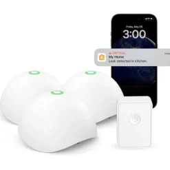 Intelligent Vattendetekter Meross 3-pack med Hub - Kompatibel med Apple HomeKit