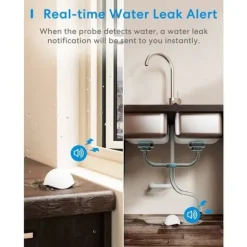 Intelligent Vattendetekter Meross 3-pack med Hub - Kompatibel med Apple HomeKit