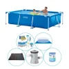 Intex Frame Pool rektangulär 260x160x65 cm - 6-delad - Swimming Pool Plus Tillbehör
