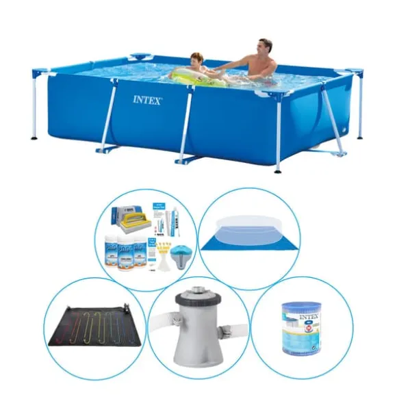 Intex Frame Pool rektangulär 260x160x65 cm - 6-delad - Swimming Pool Plus Tillbehör