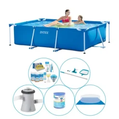 Intex Frame Pool Rektangulär 220x150x60 cm - 6-delad - Pool Combi Deal