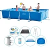 Intex Frame Pool rektangulär 450x220x84 cm - 8-delad - Swimming Pool Super Deal