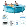 Intex metallram Rund Beachside 305x76 cm - Poolkombinationsset