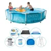 Intex metallram rund strandsida 305x76 cm - 8-delad - Swimming Pool Super Deal