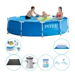 Intex metallram Rund 305x76 cm - 7-delad - Poolset