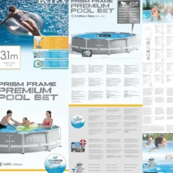 INTEX Pool med tillbehör Prism Frame Premium 305x76 cm
