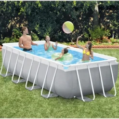 INTEX Pool set Prism Frame rektangulär 400x200x100 cm