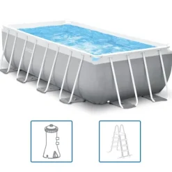INTEX Pool set Prism Frame rektangulär 400x200x100 cm