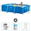 Intex rektangulär ram swimmingpool - 260 x 160 x 65 cm - Blå - ingår Tillbehör CB84