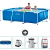 Intex rektangulär ram swimmingpool - 220 x 150 x 60 cm - Blå - ingår Tillbehör CB53
