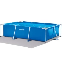 Intex rektangulär ram swimmingpool - 300 x 200 x 75 cm - Blå - ingår Tillbehör A236