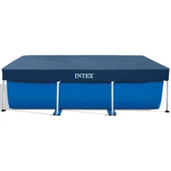 Intex rektangulär ram swimmingpool - 300 x 200 x 75 cm - Blå - ingår Tillbehör A181