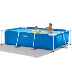 Intex rektangulär ram swimmingpool - 260 x 160 x 65 cm - Blå - ingår Tillbehör A71
