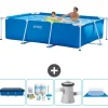 Intex rektangulär ram swimmingpool - 260 x 160 x 65 cm - Blå - ingår Tillbehör CB1
