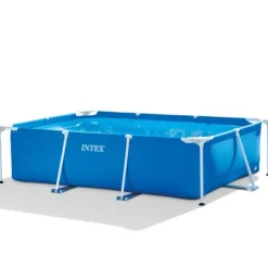 Intex rektangulär ram swimmingpool - 220 x 150 x 60 cm - Blå - ingår Tillbehör A21