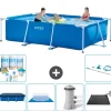 Intex rektangulär ram swimmingpool - 300 x 200 x 75 cm - Blå - ingår Tillbehör CB97