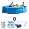 Intex Round Frame Swimming Pool - 305 x 76 cm - Blå - Inklusive Tillbehör - CB95