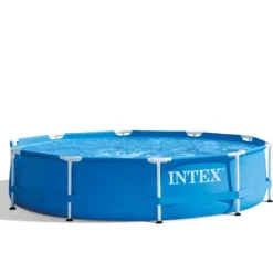Intex Round Frame Swimming Pool - 305 x 76 cm - Blå - Inklusive Tillbehör - CB95
