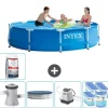 Intex Round Frame Swimming Pool - 305 x 76 cm - Blå - Inklusive Tillbehör - CB55