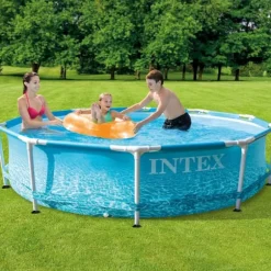Intex Round Frame Swimming Pool - 305 x 76 cm - Vattentryck - Ingår Tillbehör CB74