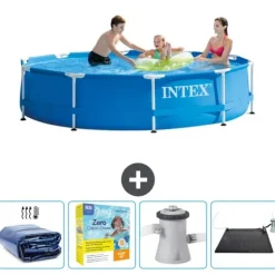 Intex Round Frame Swimming Pool - 305 x 76 cm - Blå - Ingår Tillbehör CB11