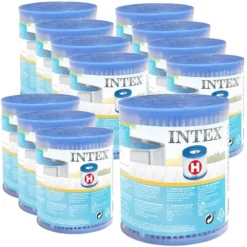 Intex Round Frame Swimming Pool - 305 x 76 cm - Blå - Inklusive Tillbehör - CB16