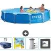 Intex Round Frame Swimming Pool - 366 x 76 cm - Blå - Ingår Tillbehör CB10