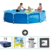 Intex Round Frame Swimming Pool - 305 x 76 cm - Blå - Ingår Tillbehör CB10