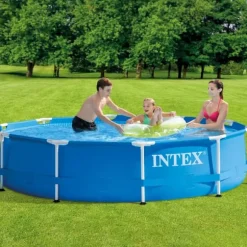 Intex Round Frame Swimming Pool - 305 x 76 cm - Blå - Ingår Tillbehör CB10