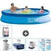 Intex Rund Uppblåsbar Easy Set Pool - 366 x 76 cm - Blå - Inklusive Tillbehör - CB55