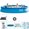 Intex Rund Uppblåsbar Easy Set Pool - 457 x 84 cm - Blå - Inklusive Tillbehör - CB18