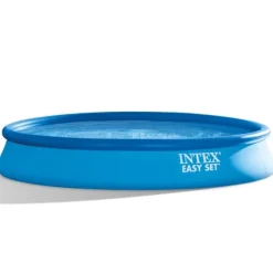 Intex Rund Uppblåsbar Easy Set Pool - 457 x 84 cm - Blå - Inklusive Tillbehör - CB18