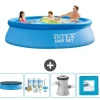 Intex Rund Uppblåsbar Easy Set Pool - 305 x 76 cm - Blå - Ingår Tillbehör CB2