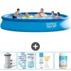 Intex Rund Uppblåsbar Easy Set Pool - 457 x 84 cm - Blå - Inklusive Tillbehör - CB85