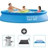 Intex Rund Uppblåsbar Easy Set Pool - 305 x 61 cm - Blå - Ingår Tillbehör CB79