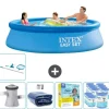 Intex Rund Uppblåsbar Easy Set Pool - 305 x 76 cm - Blå - Inklusive Tillbehör - CB28